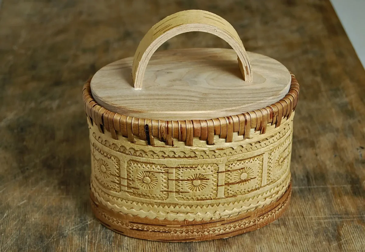 Туесок расписной Мезенская роспись