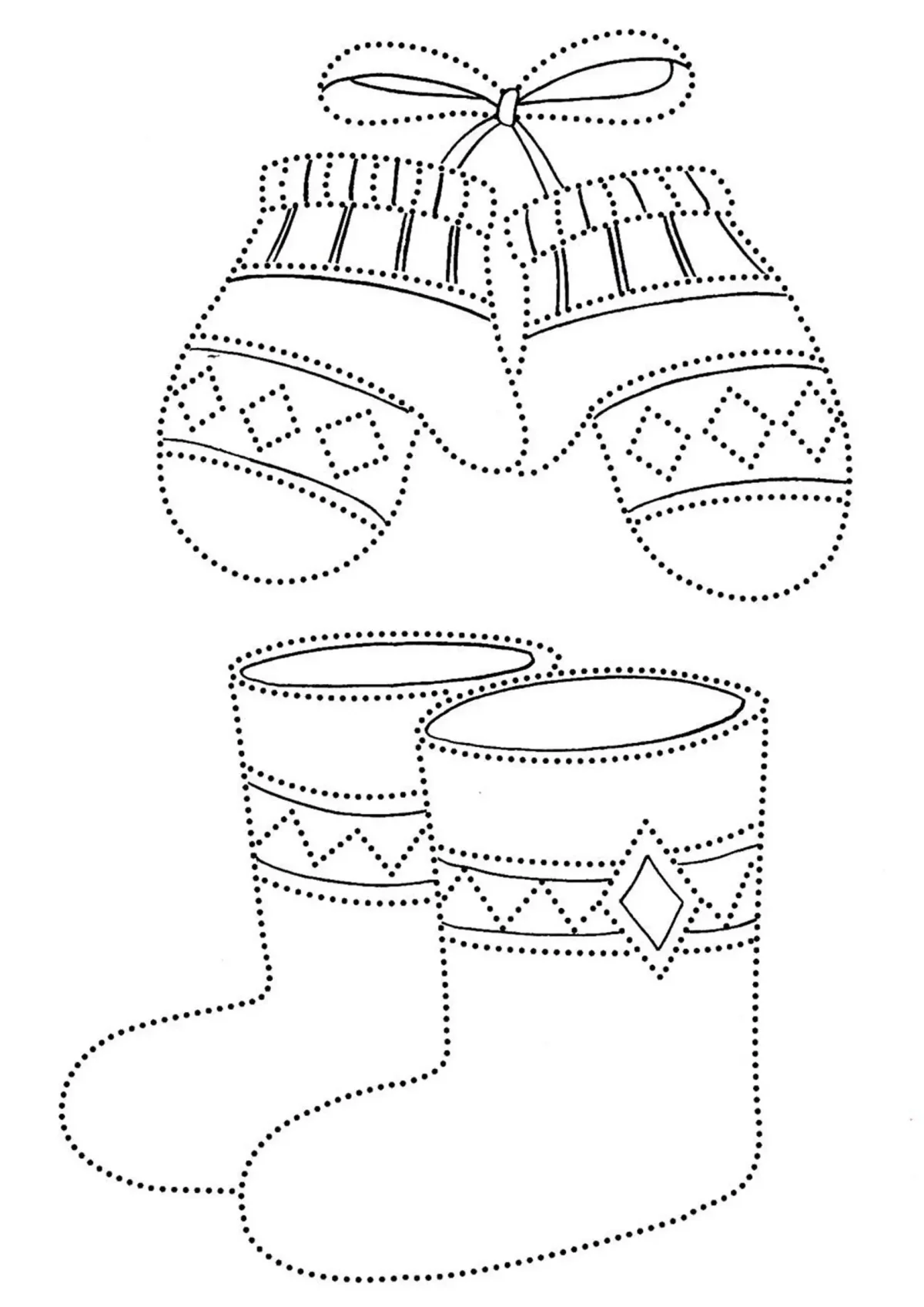 Валенки раскраска