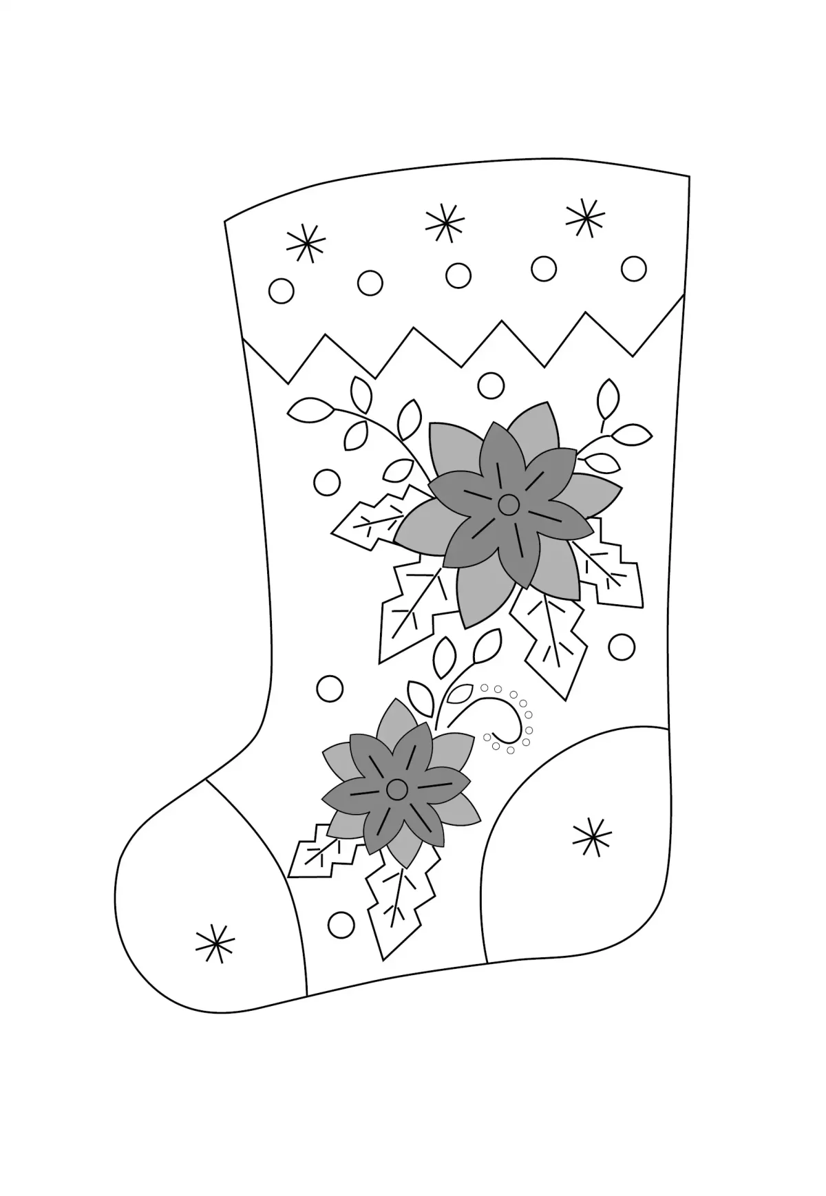 Лекал новогоднего сапога