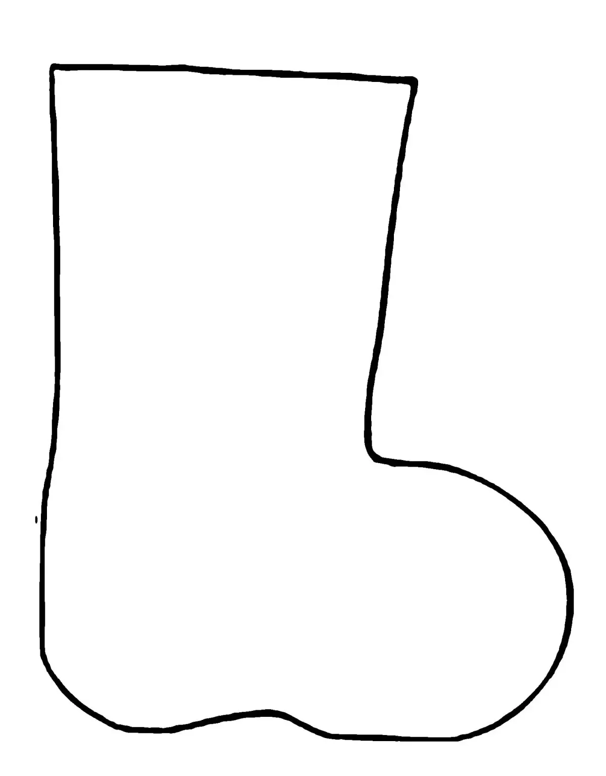 Новогодние носки для вырезания