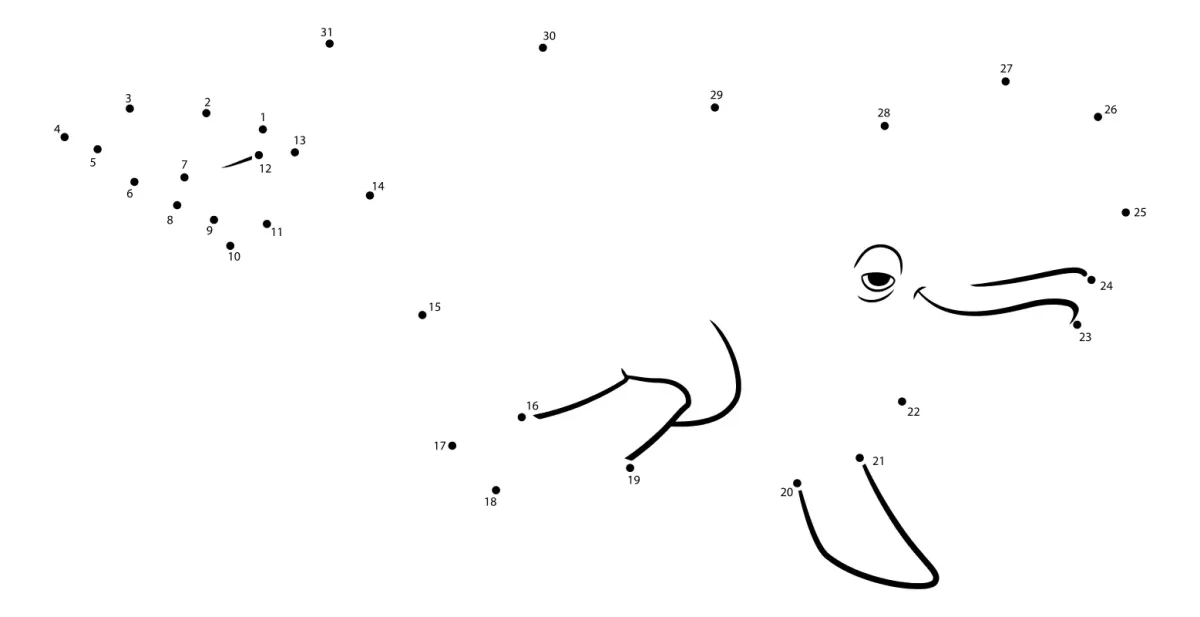 Соедини по цифрам кит