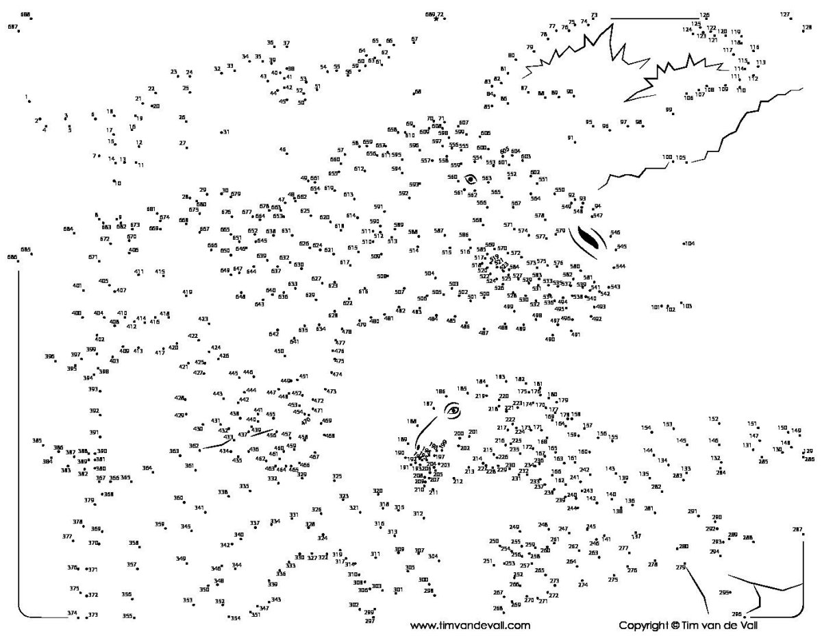 Соединение точек по цифрам