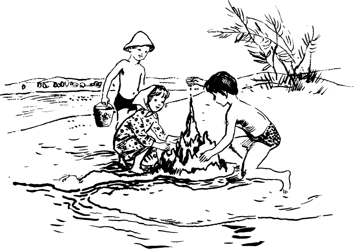 Раскраска безопасное лето для детей