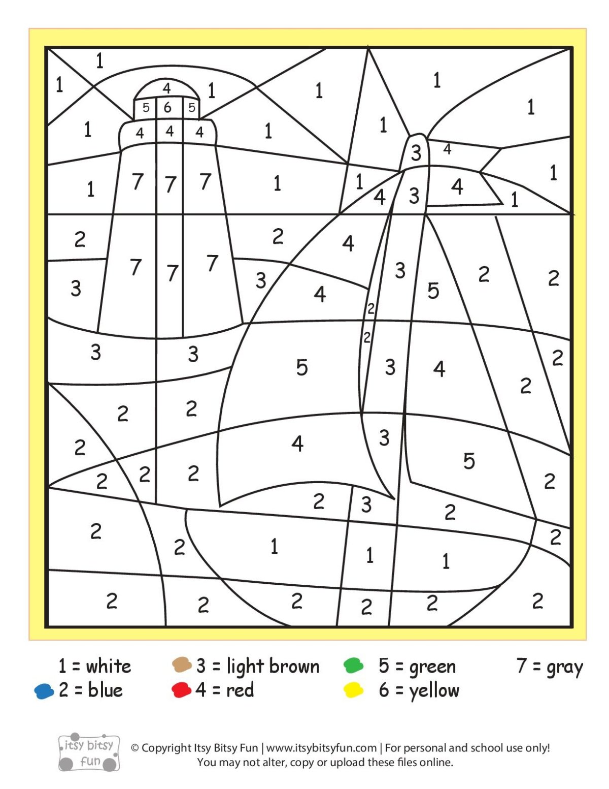 Раскраска по цифрам осень