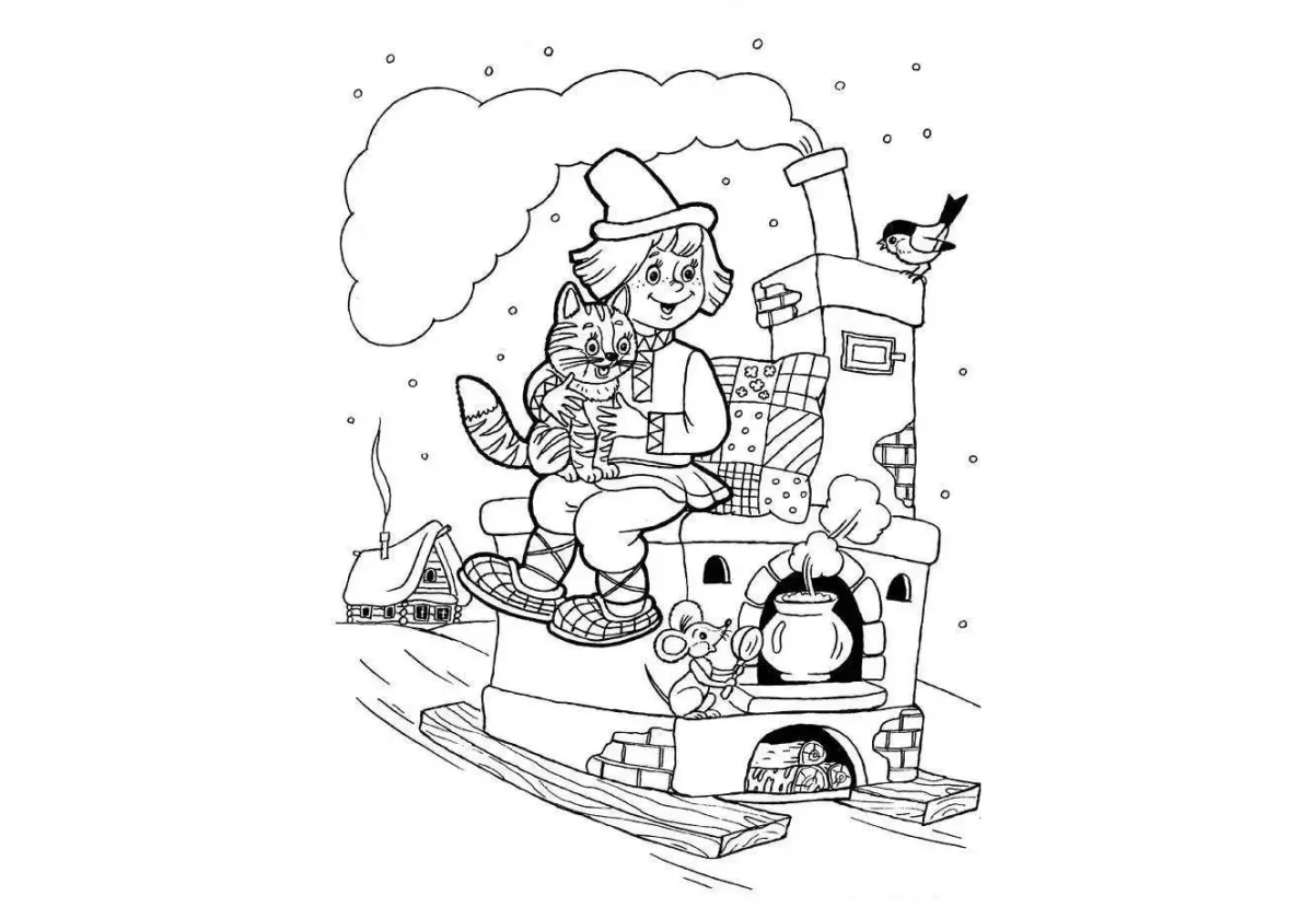 Гуси лебеди печь