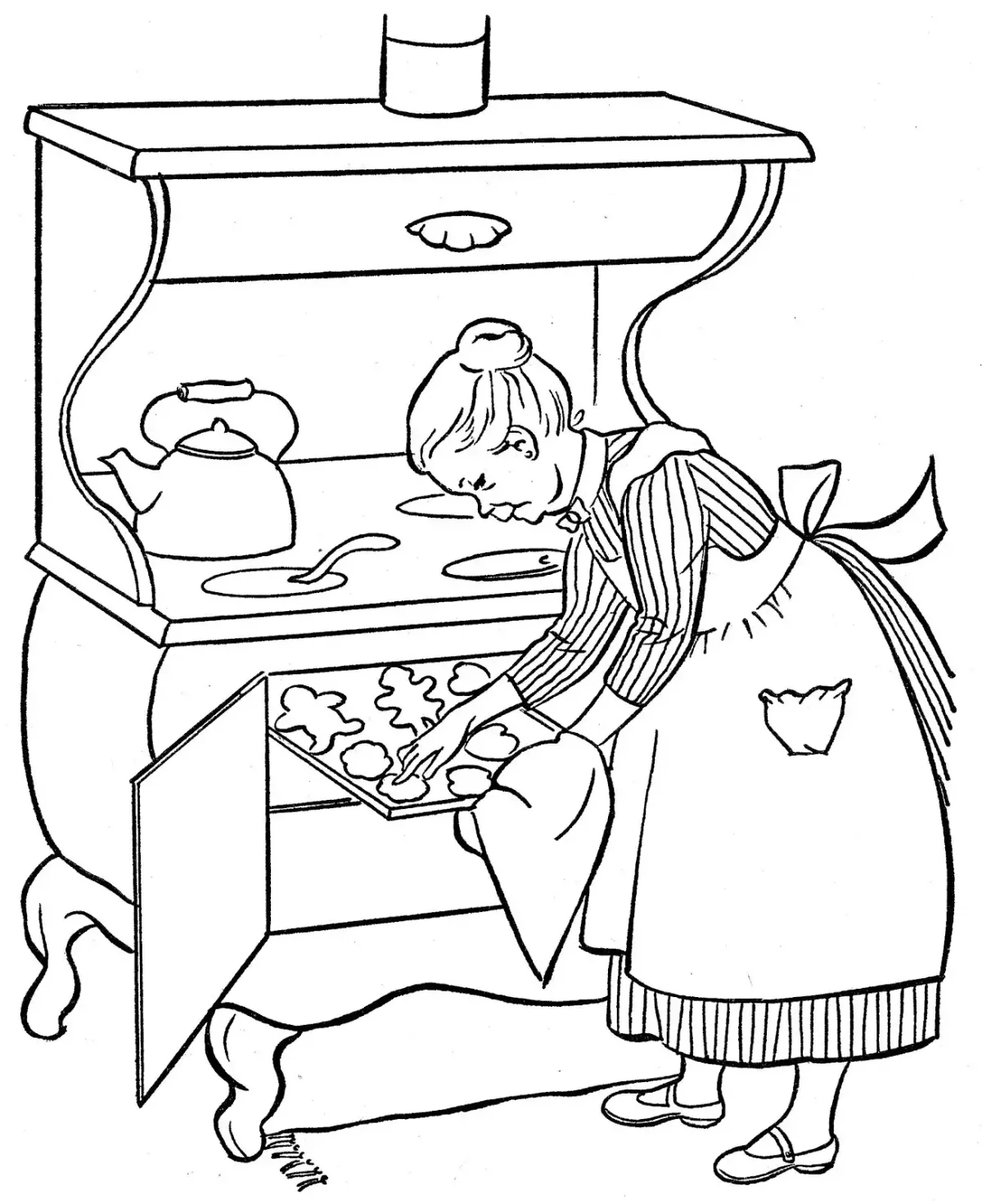 Русская печь раскраска