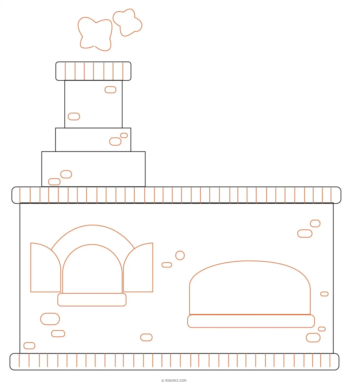 Печь мультяшный