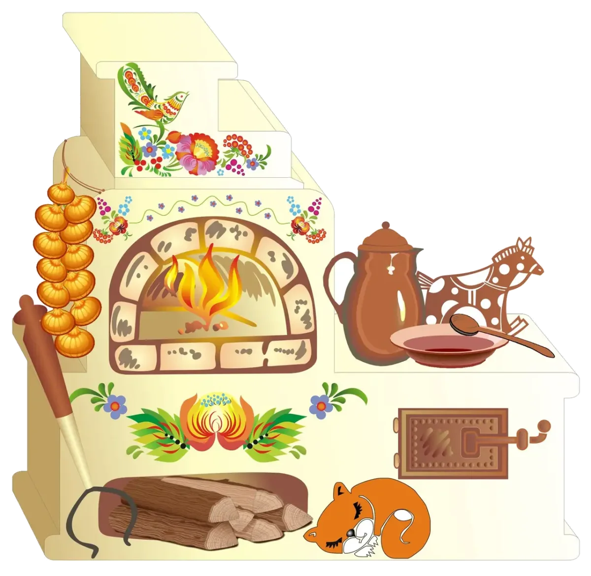 Печка из сказки гуси лебеди