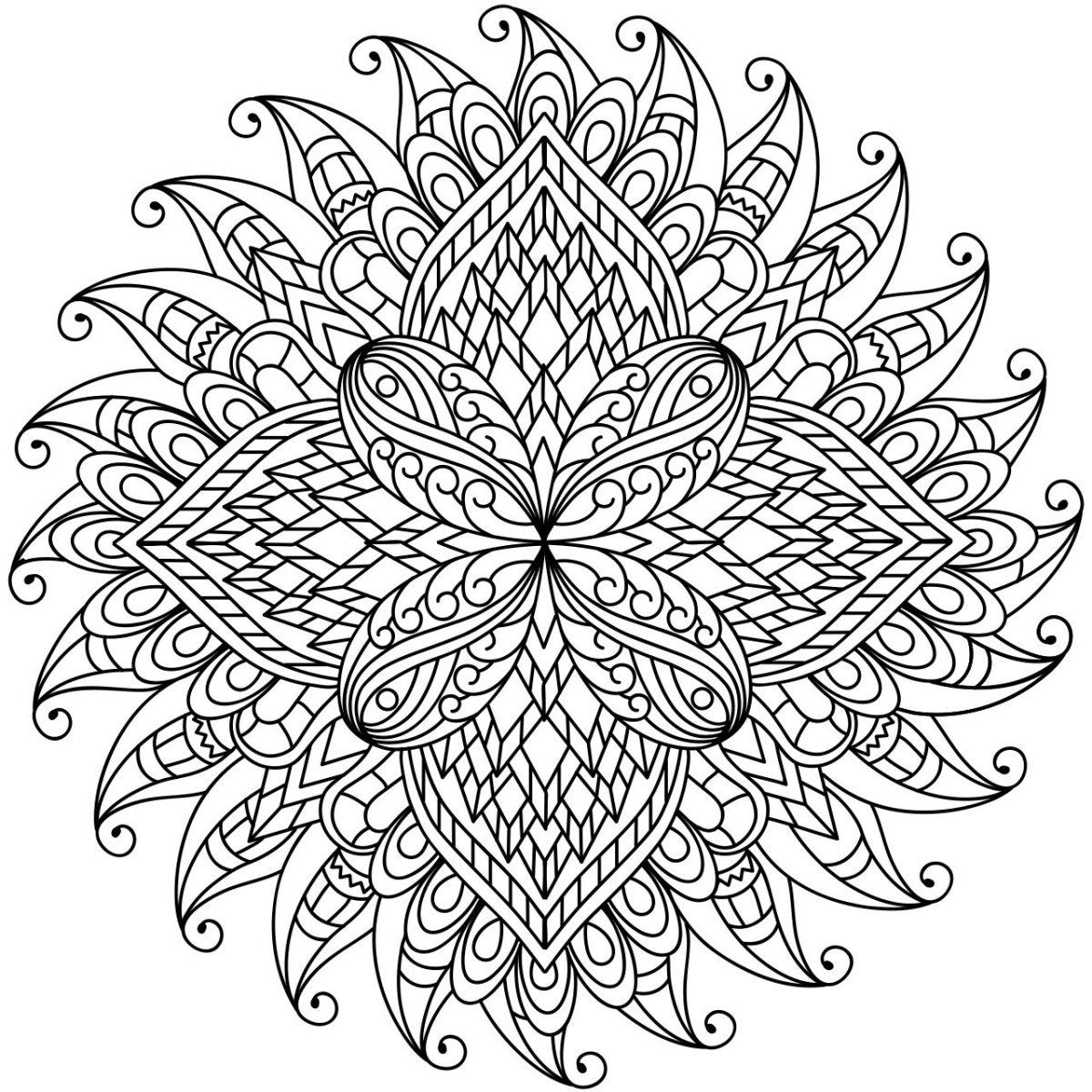 Раскраска для девочек антистресс мандалы