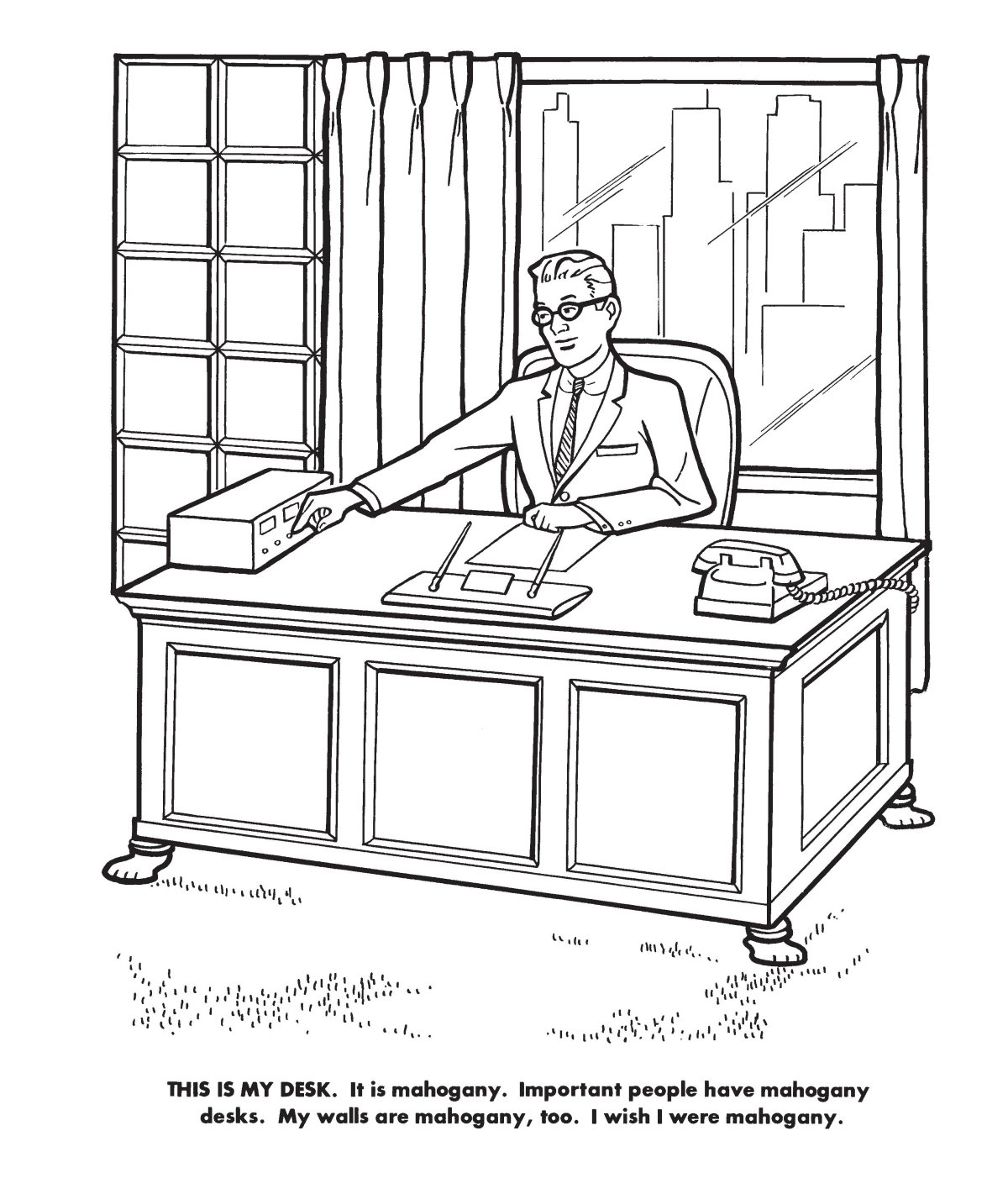 Директор раскраска для детей