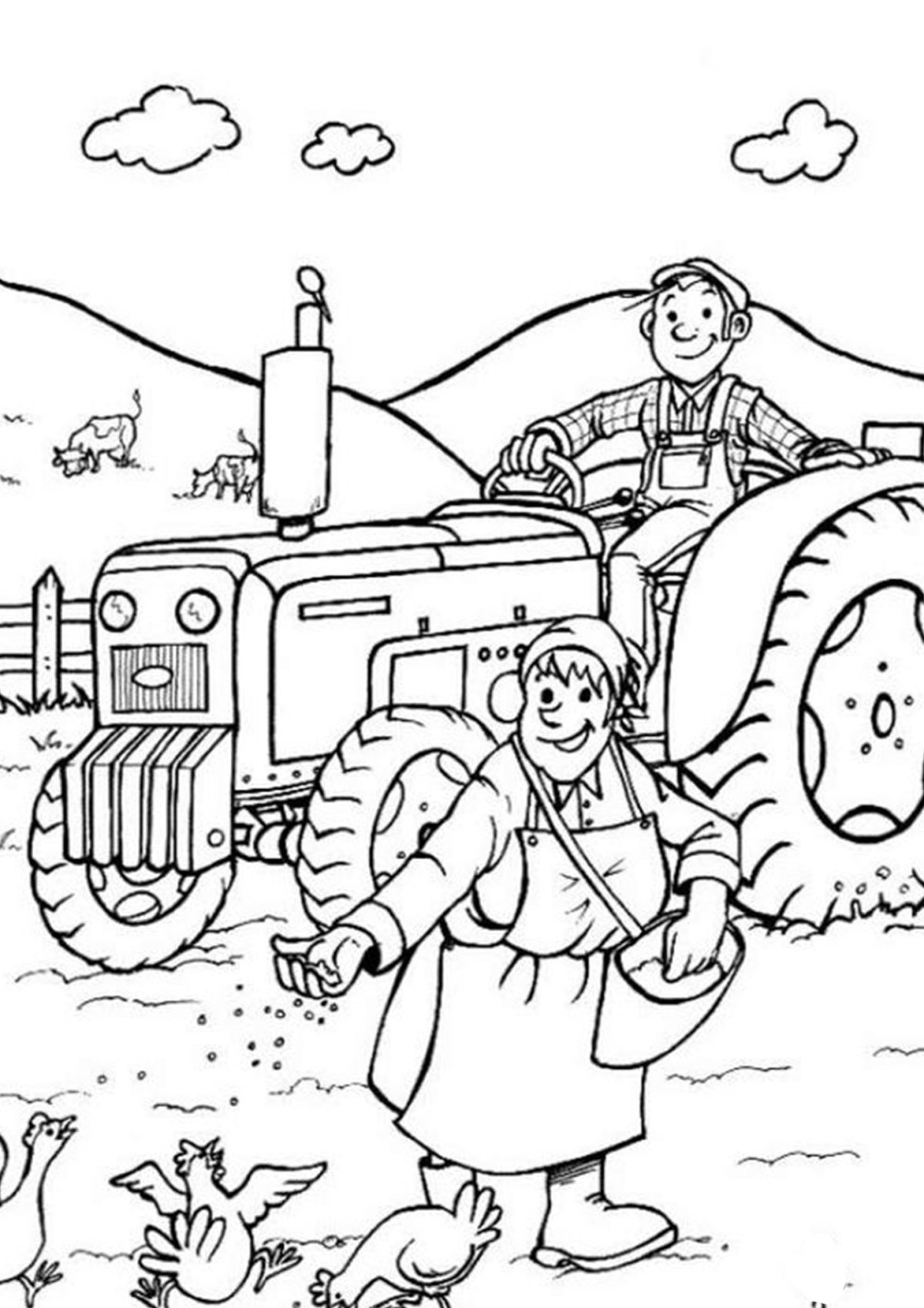 Раскраска комбайн