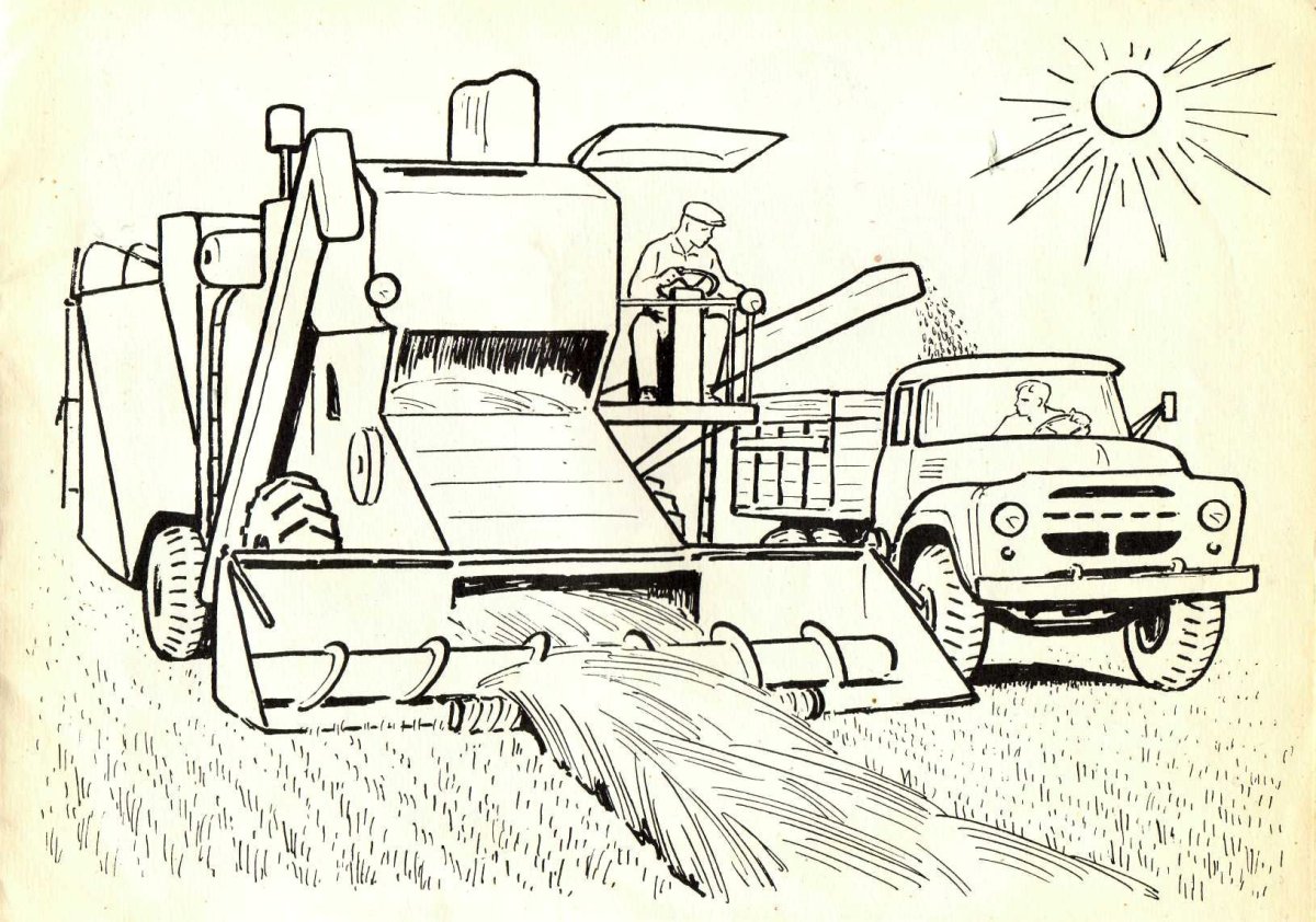 Раскраска Хлебороб для детей