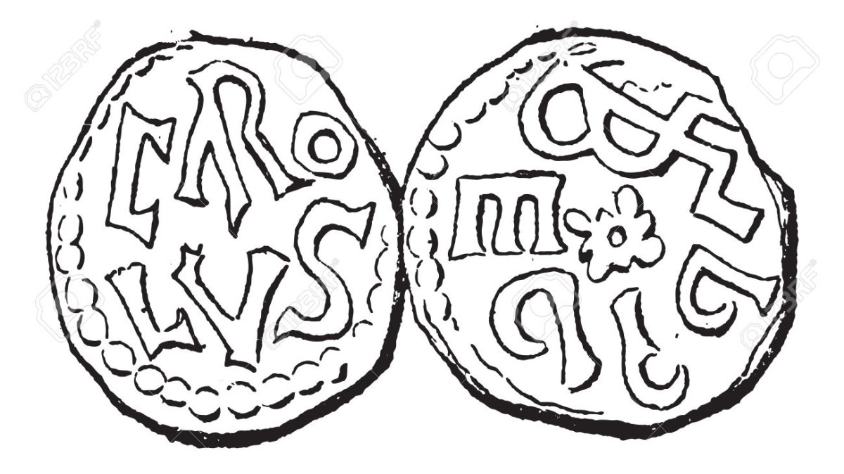 Древняя Монетка рисунок