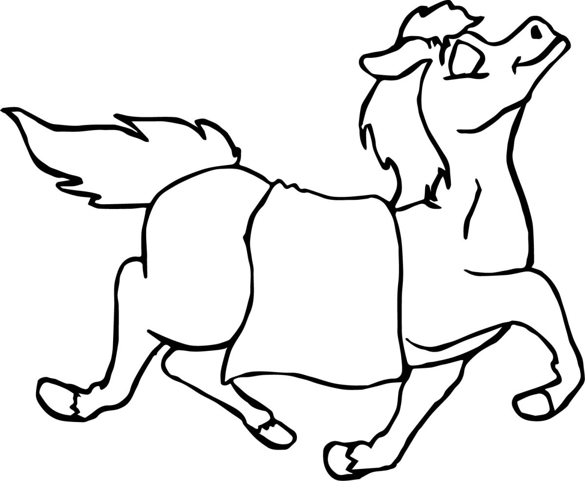 Раскраска лошадка с попоной