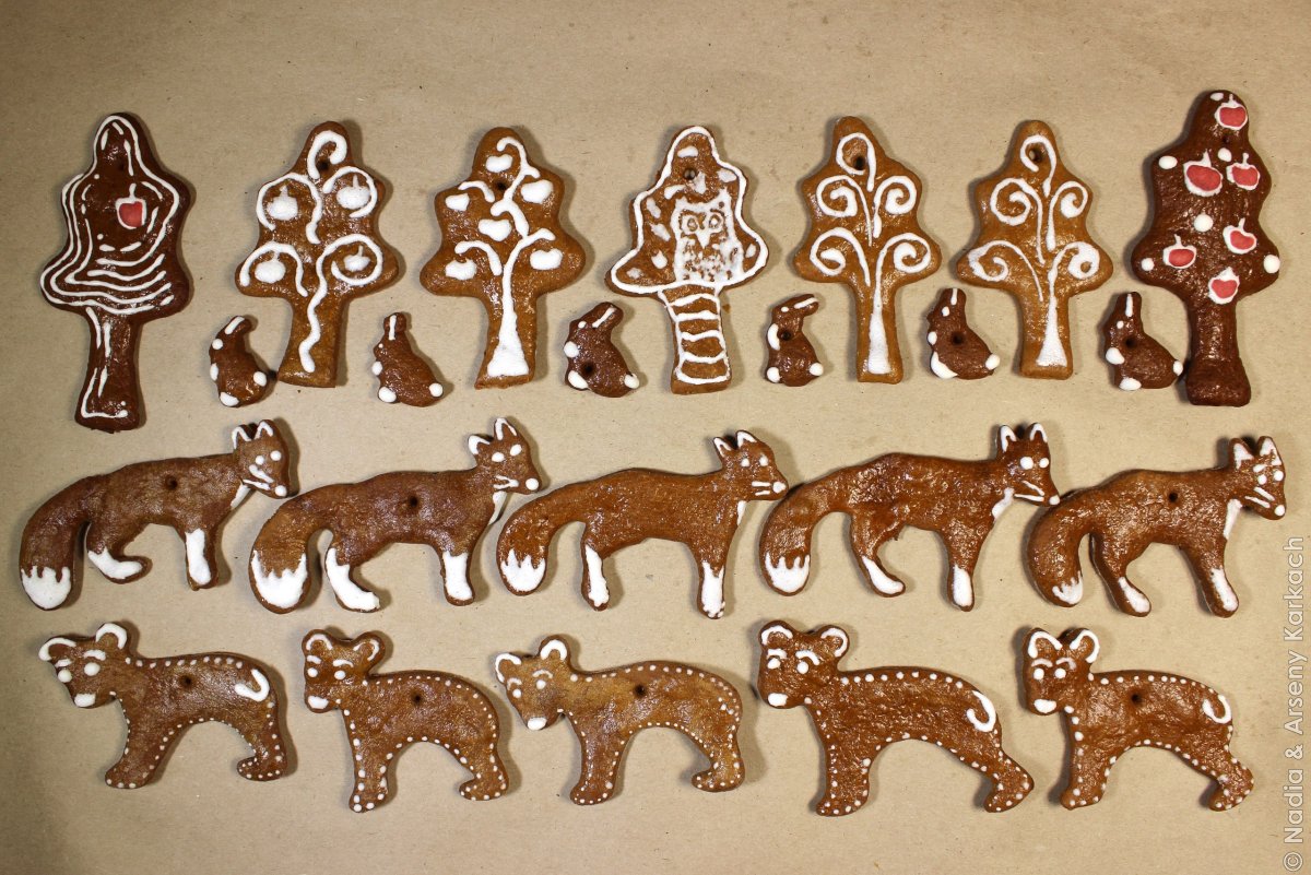 Архангельские козули роспись пряника