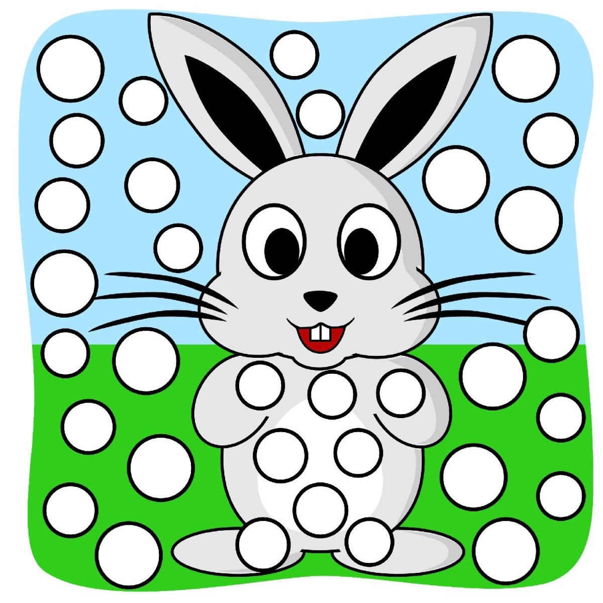 Кролик трафарет