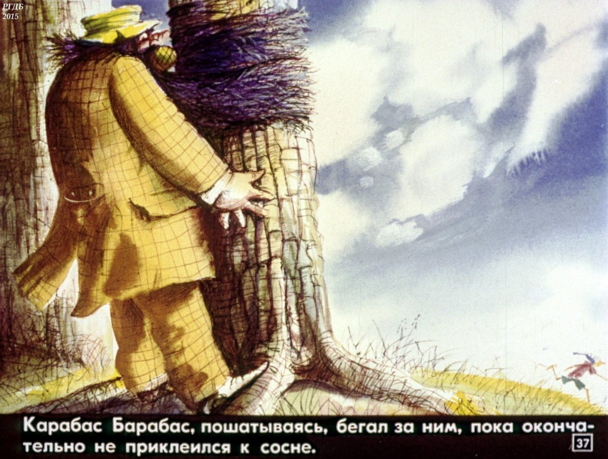 Портрет Карабаса Барабаса рисунок