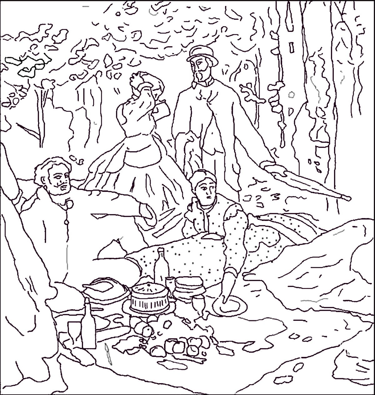 Раскраска картины художников