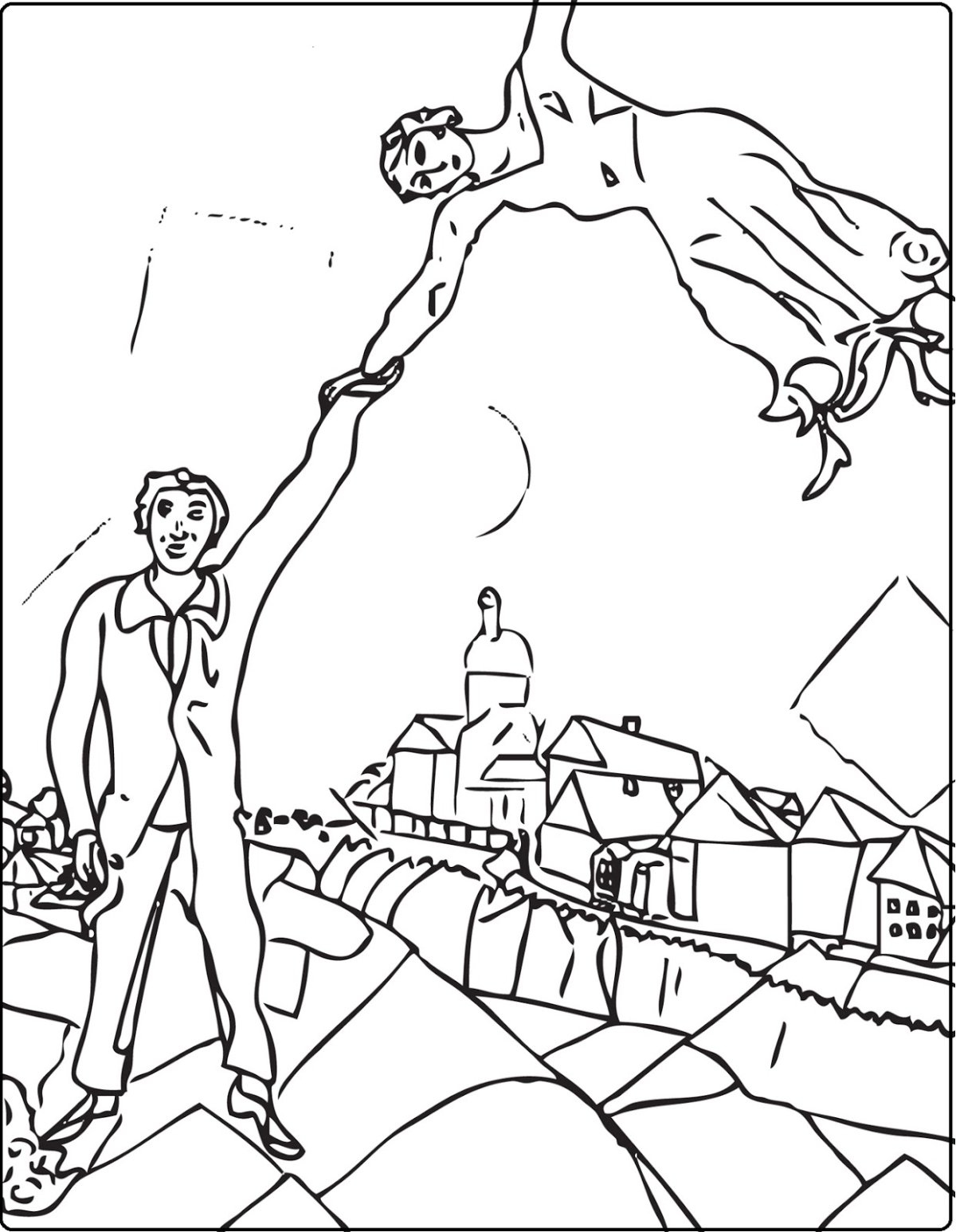 Марк Шагал прогулка