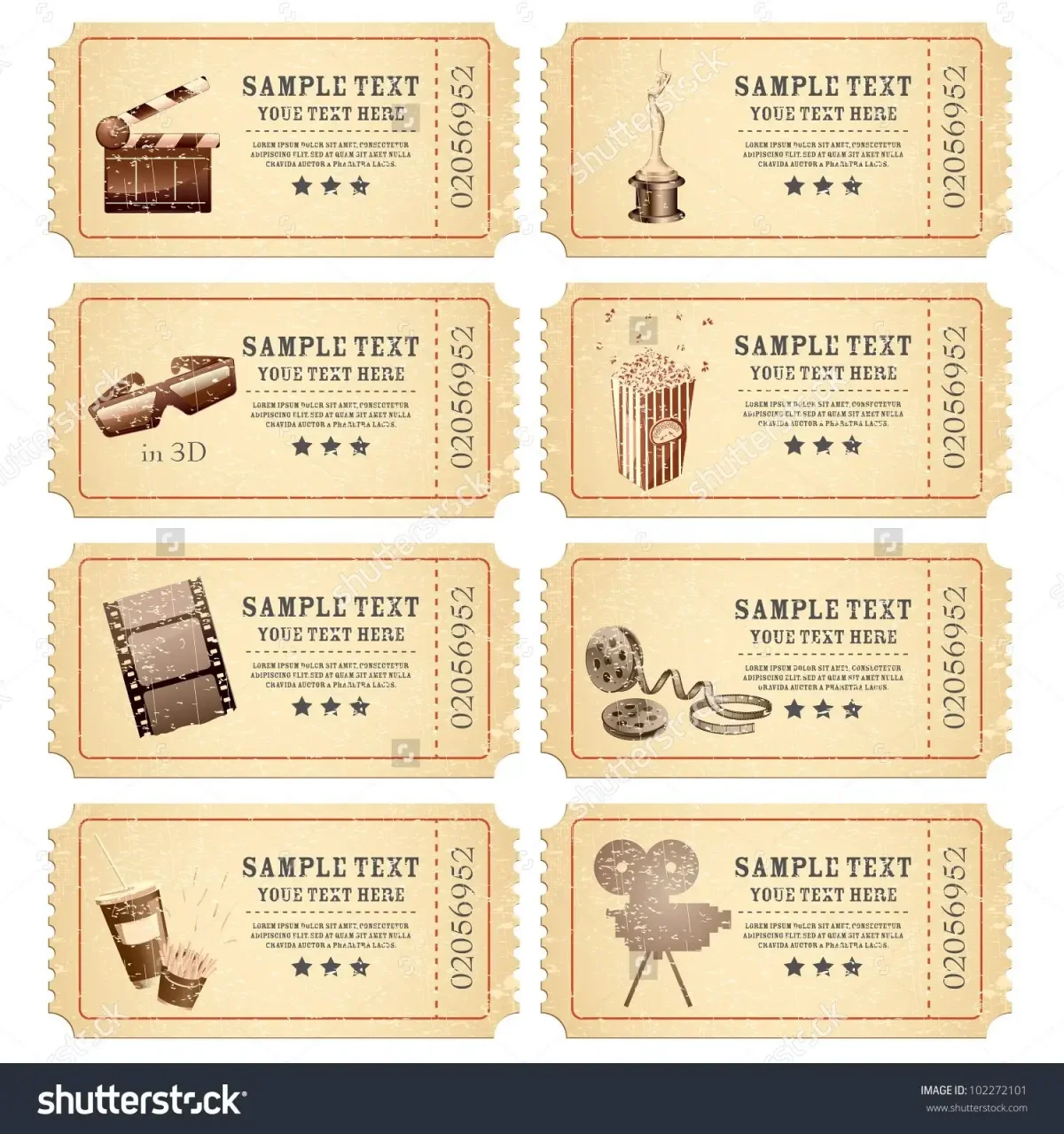 Игрушечные билетики в театр