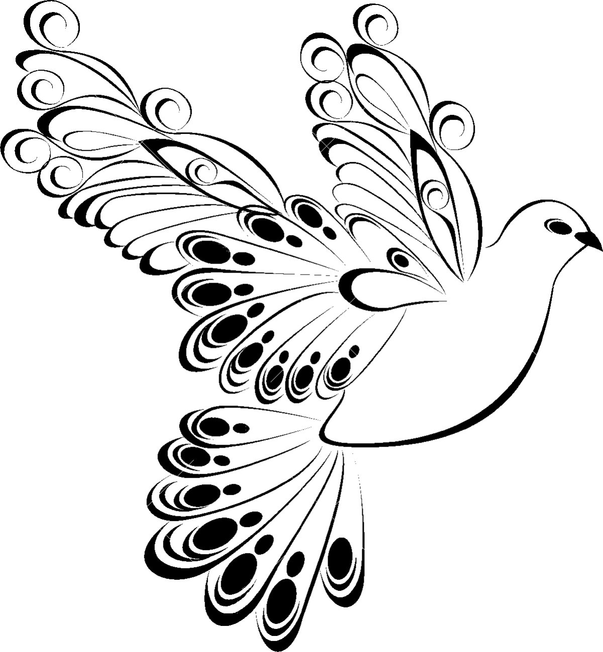 Голубь орнамент