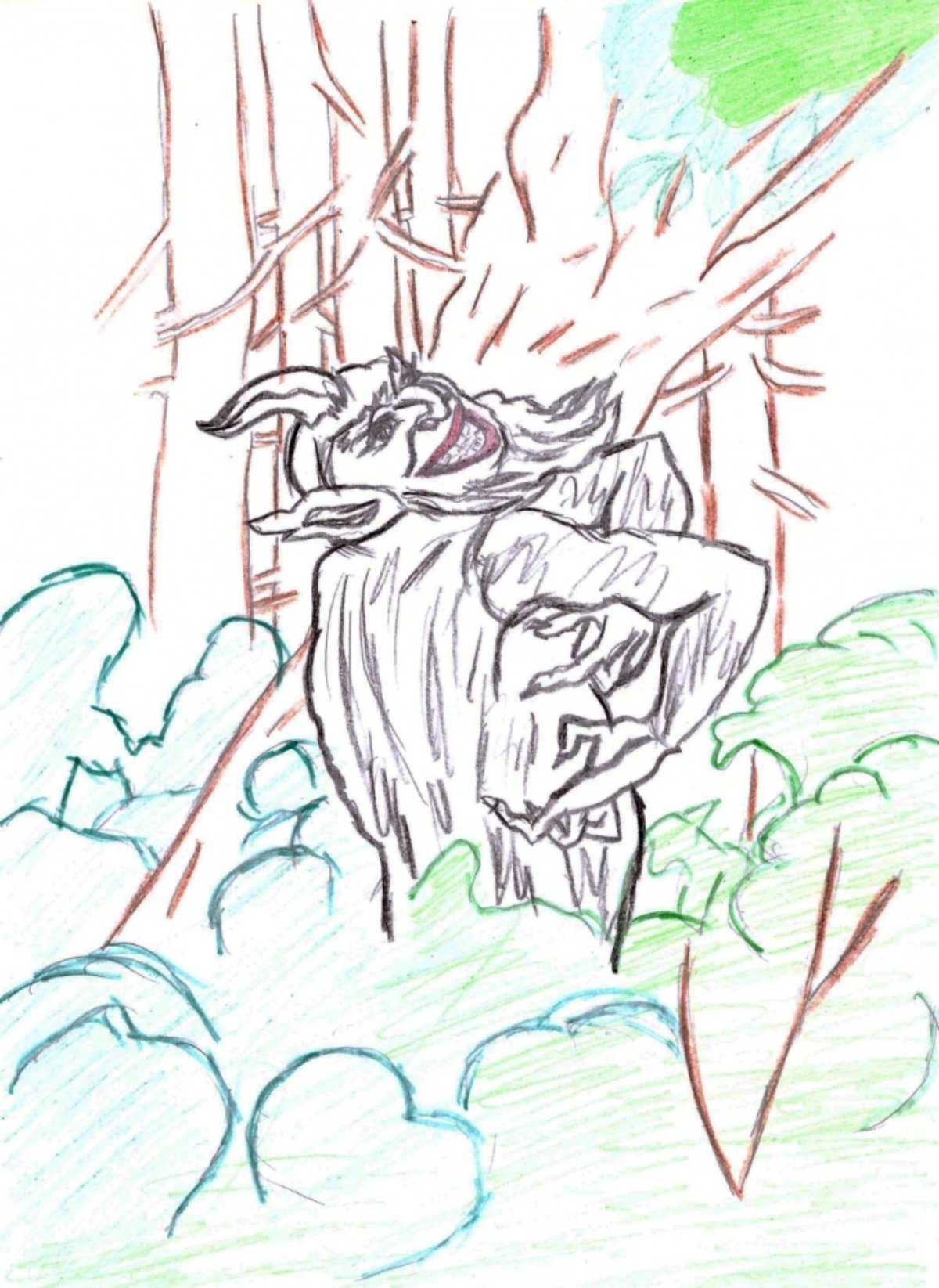 Шурале рисунок карандашом