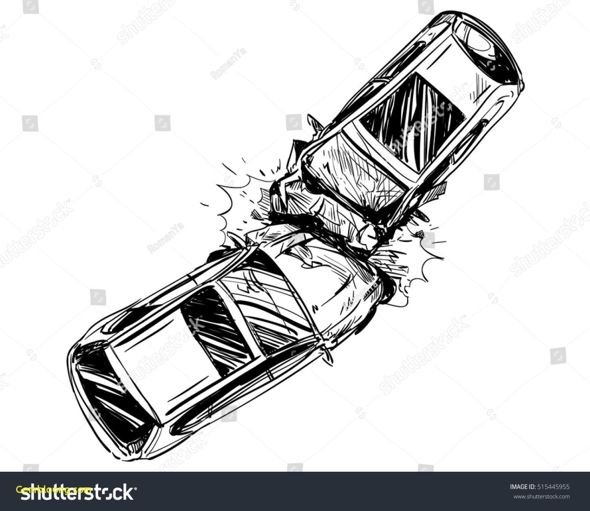 Раскраска автокатастрофа