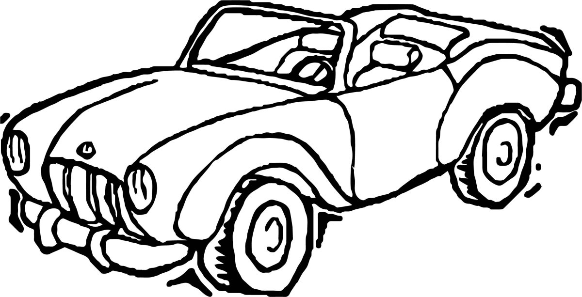 Мультяшная сломанная машина