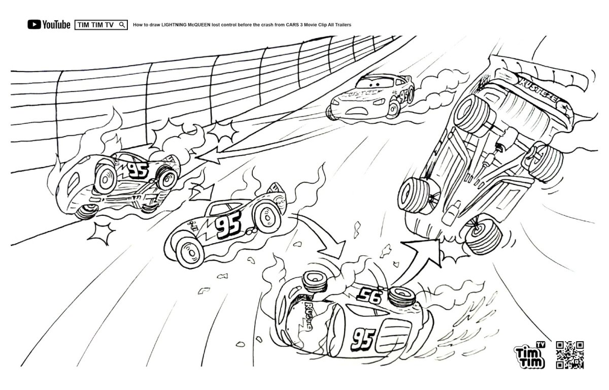 Race car Black and White Clipart