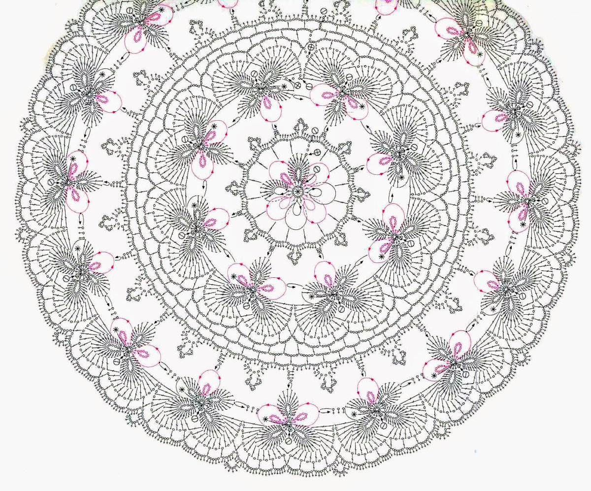 Салфетка Крошет схема