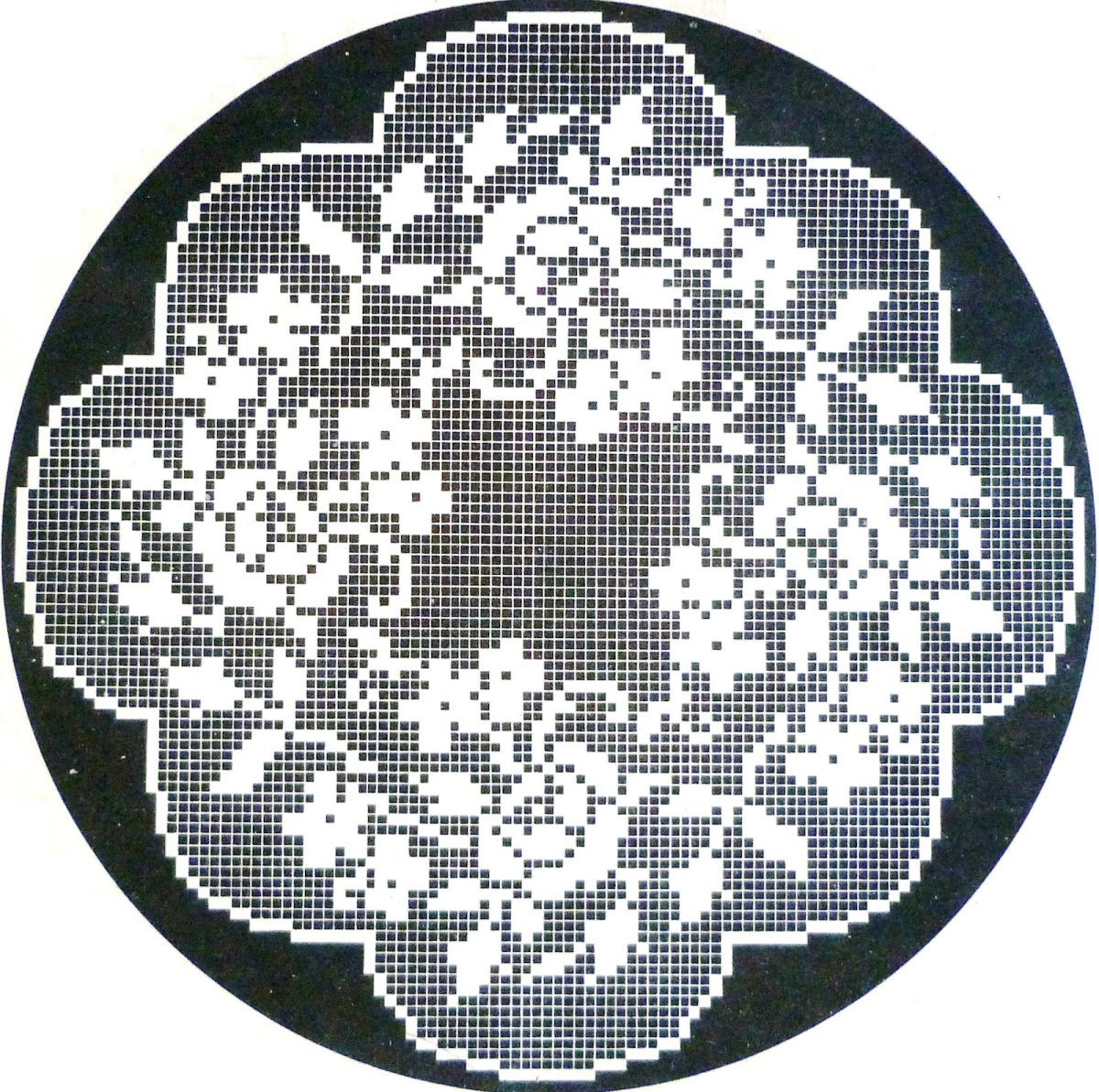 Круглое филейное вязание