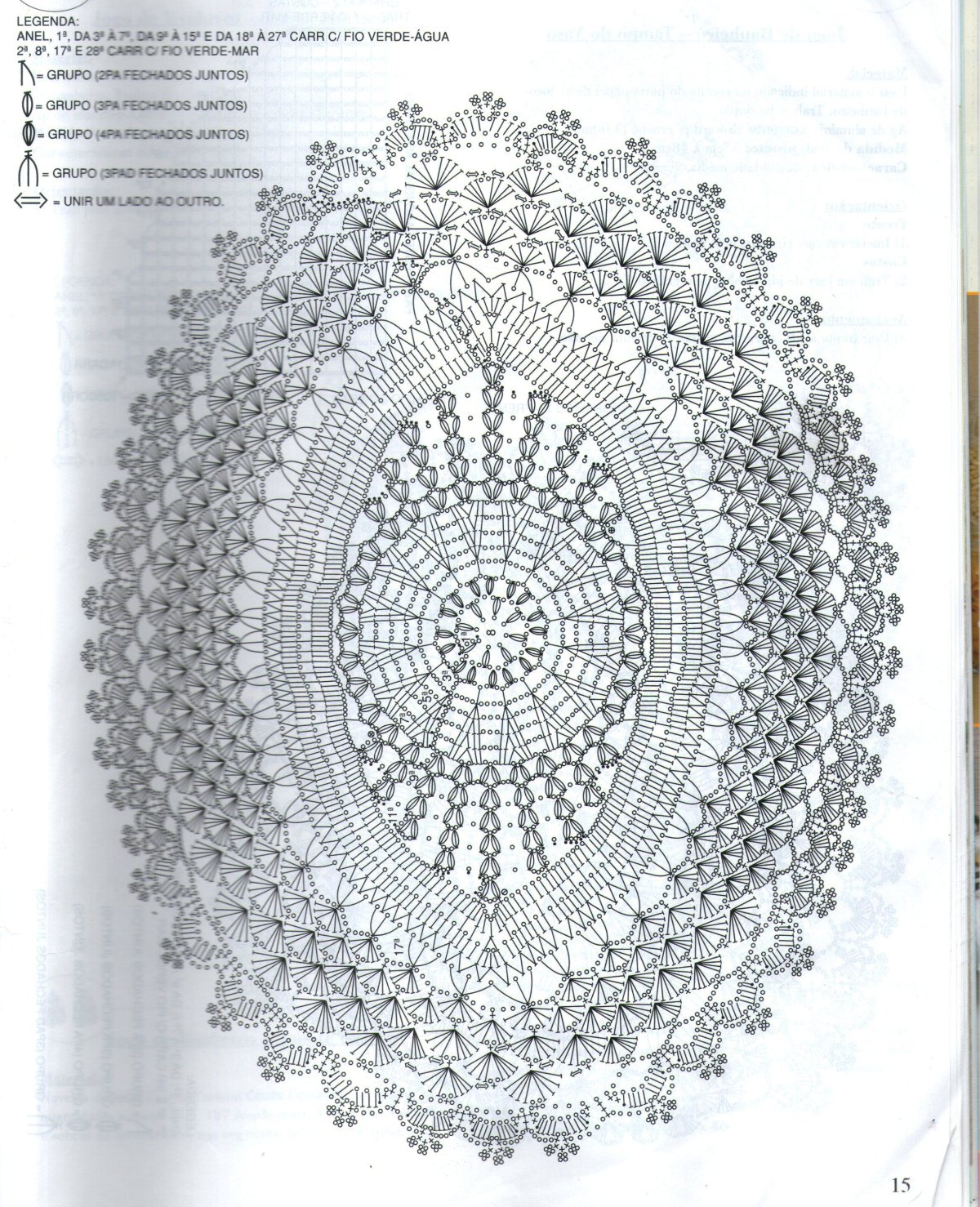 Рельефная овальная салфетка крючком