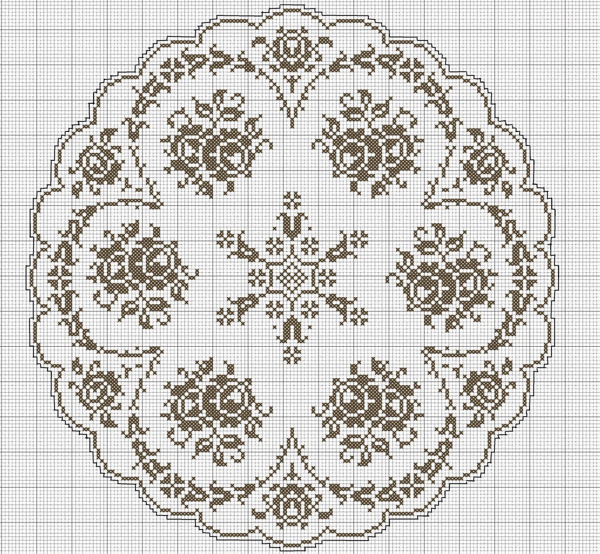 Круговой орнамент для вышивки