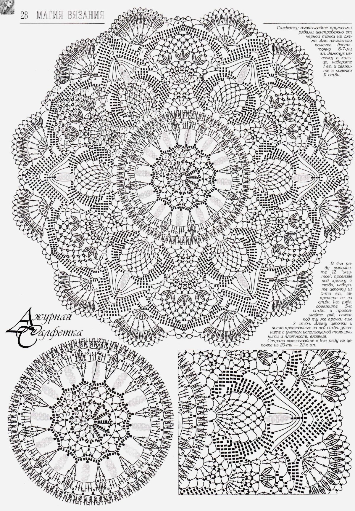 Салфетка Doily схема