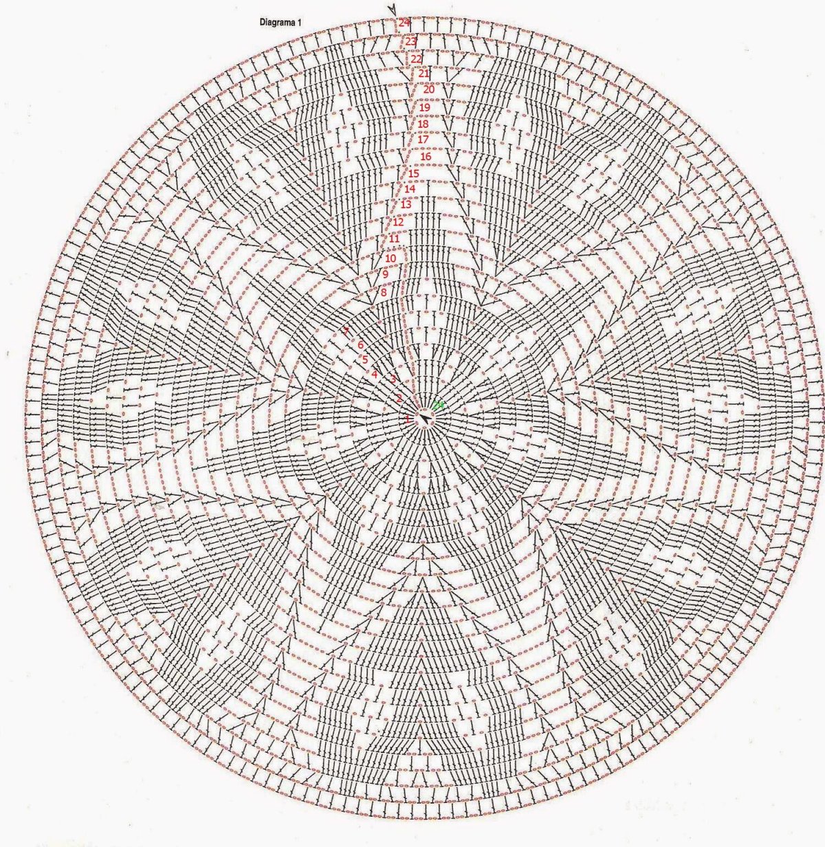 Узоры для вязания крючком по кругу