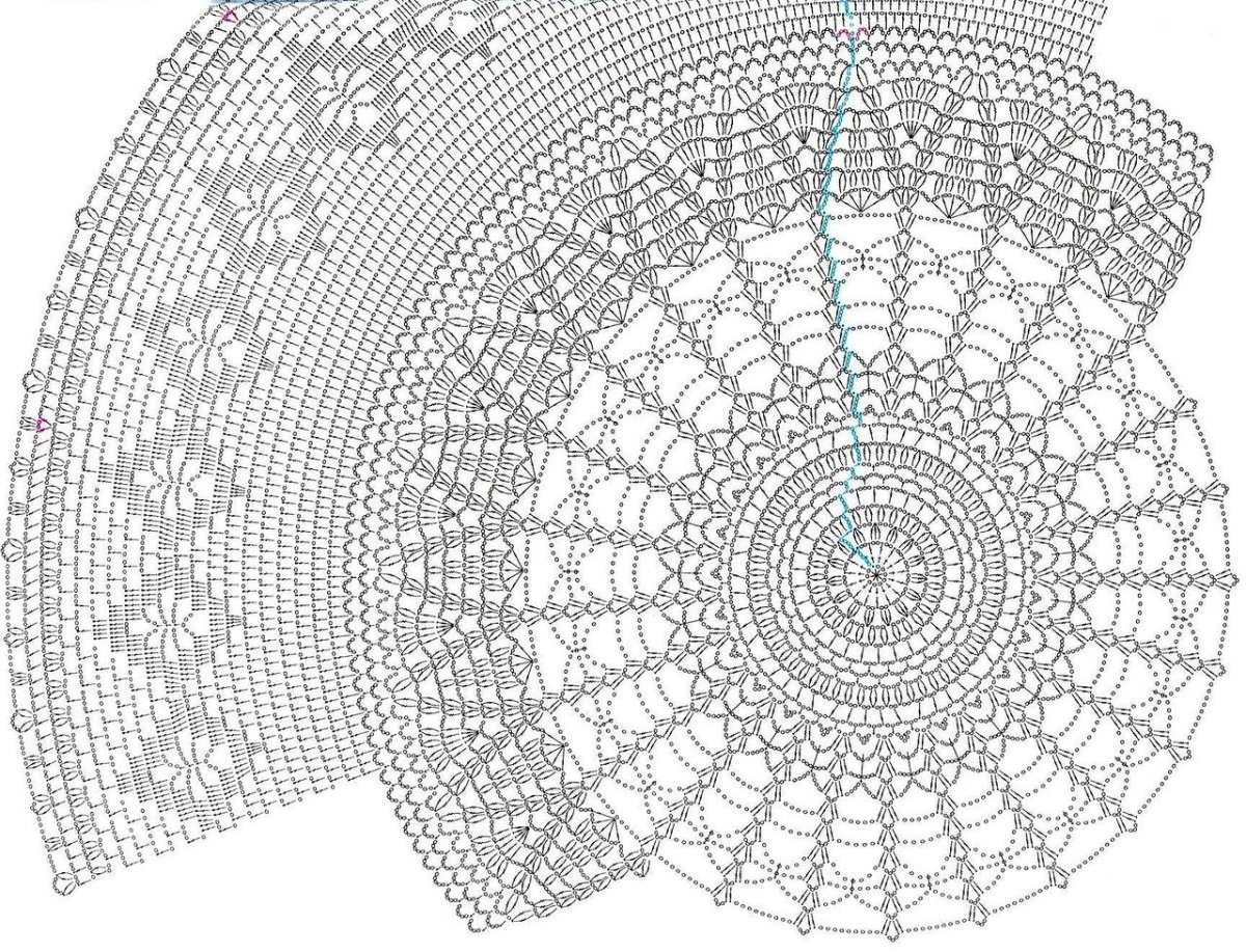 Вязание крючком круглая салфетка