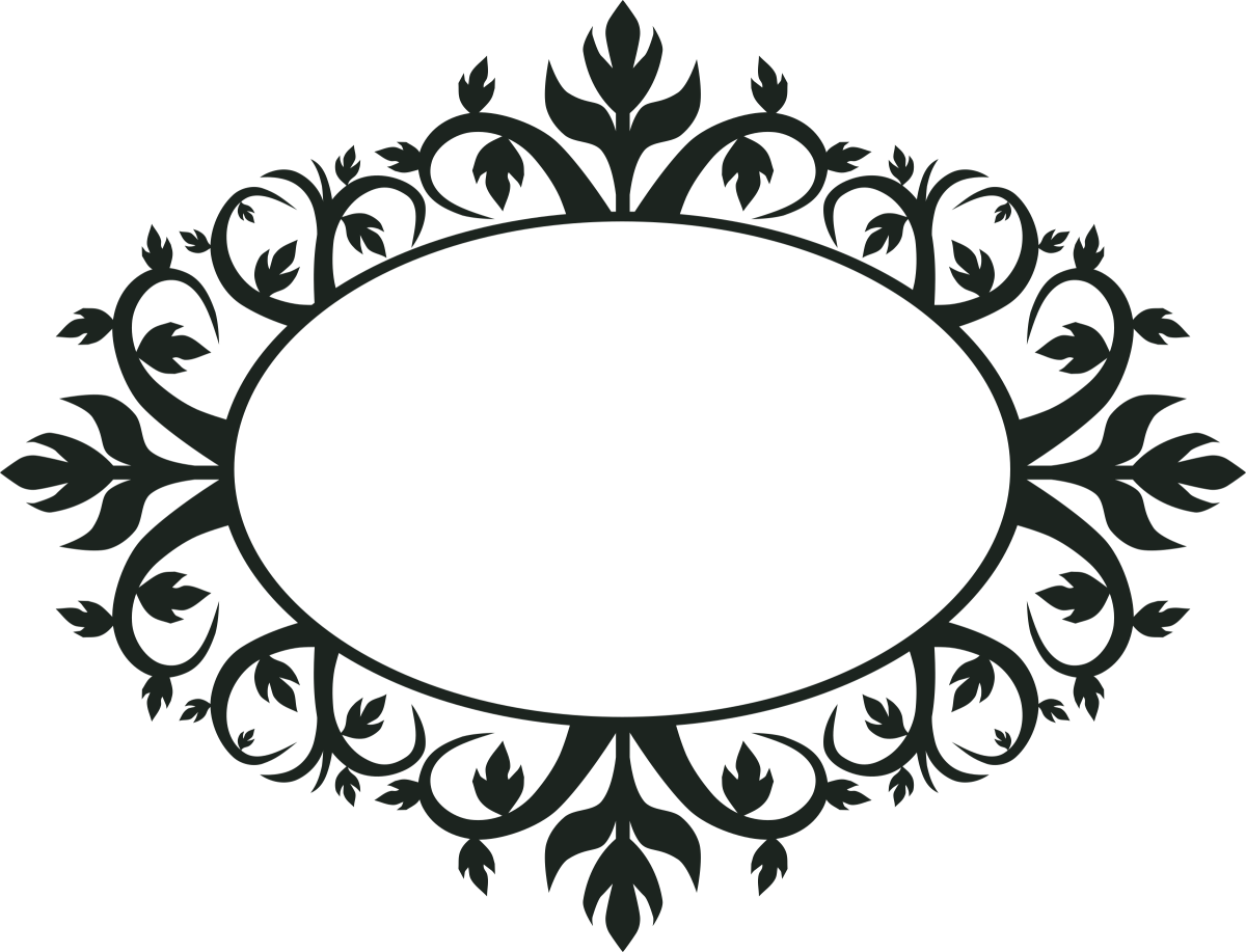 Ажурная овальная рамка