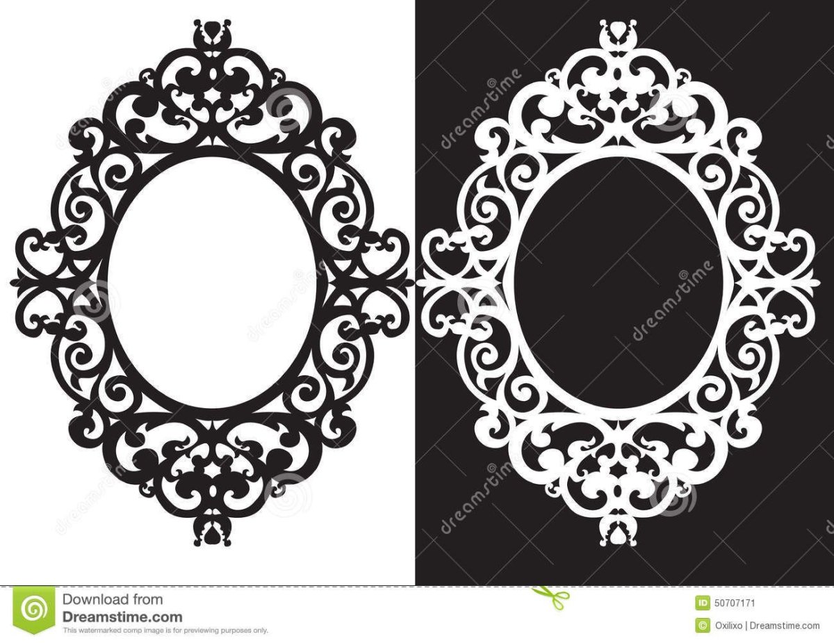 Рамка ажурный овал для зеркала