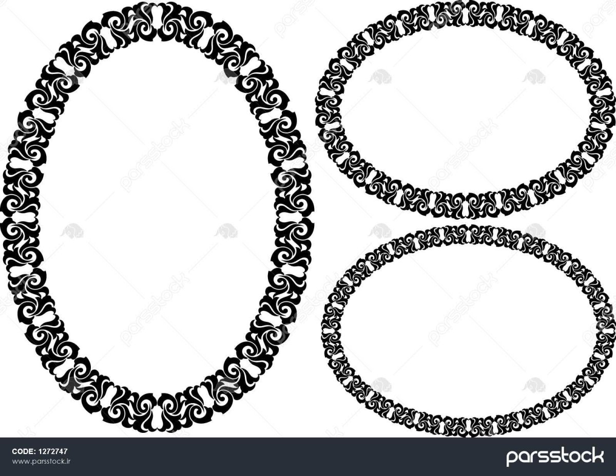 Силуэт фон орнамент овальный глухой