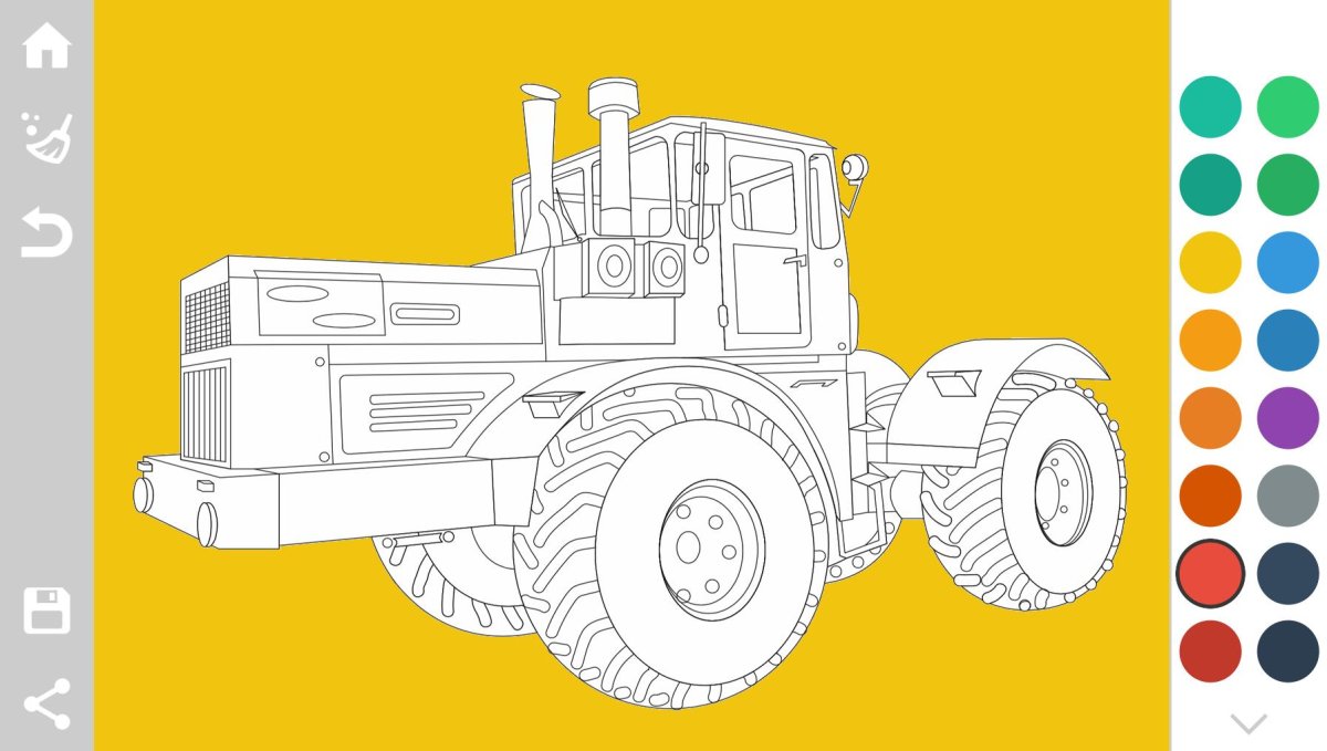 Раскраска трактор МТЗ 1221