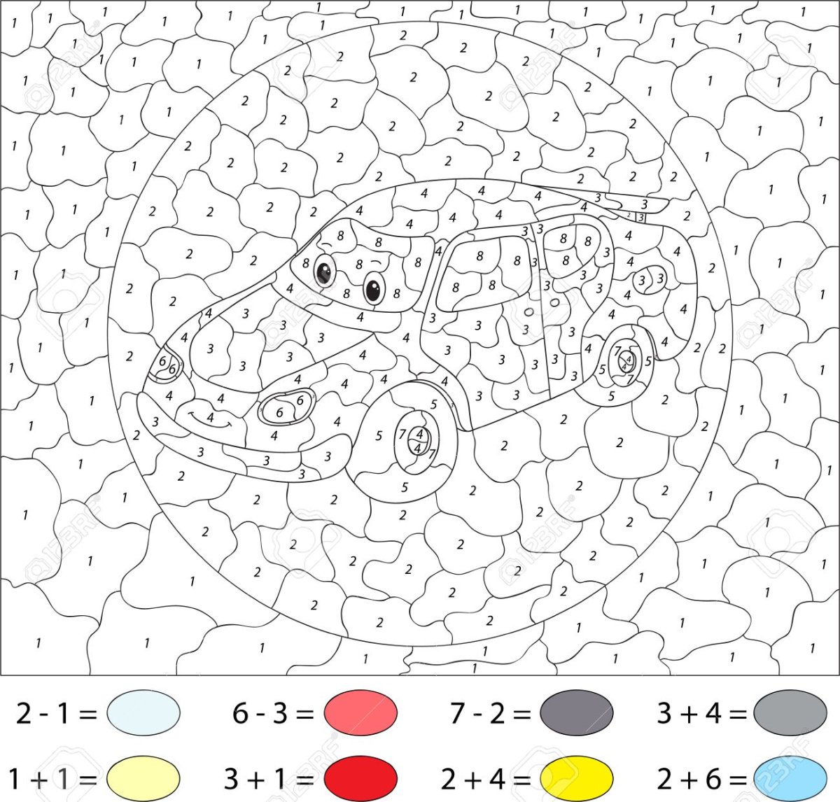 Раскраска по цифрам