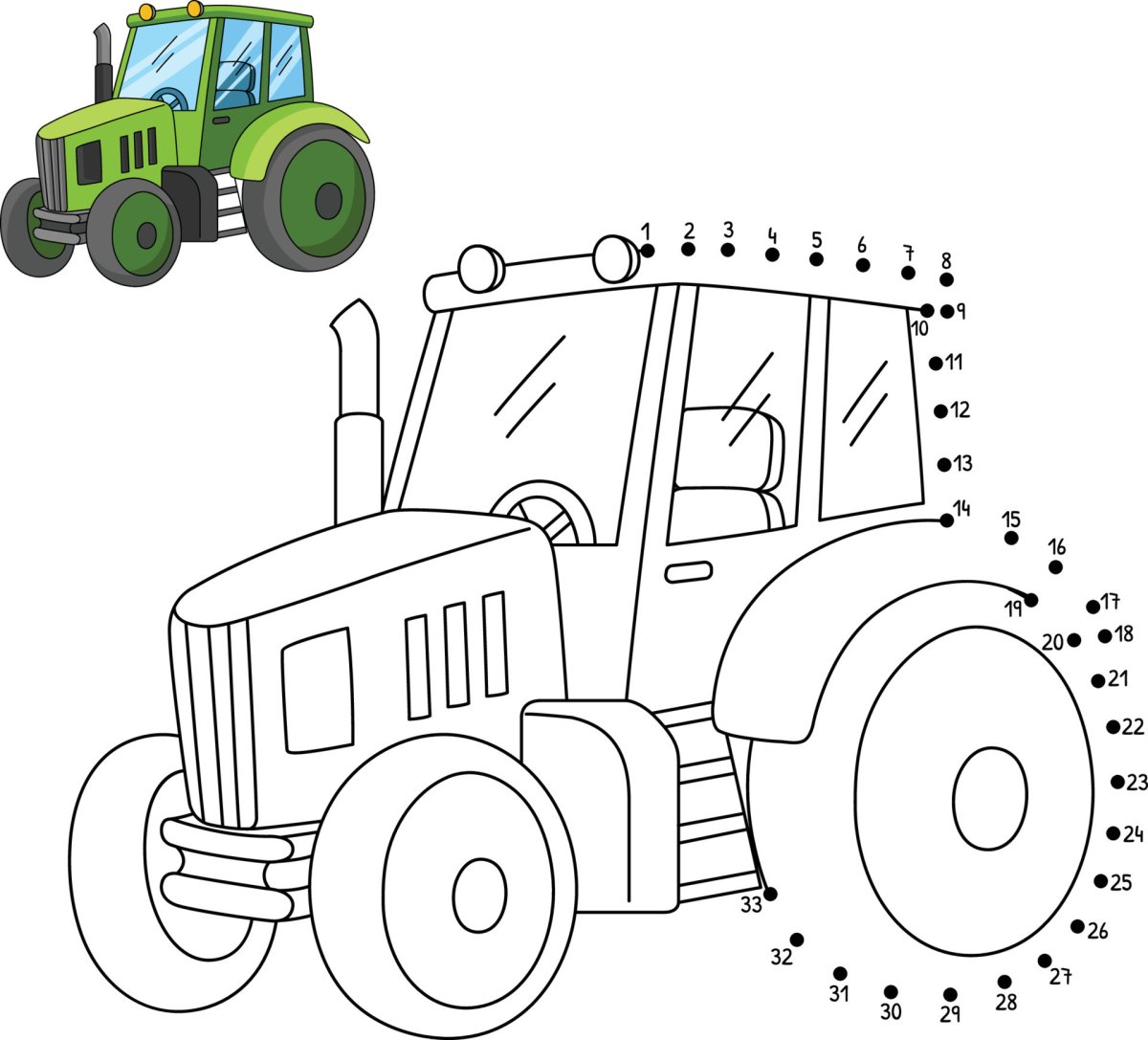 Разукрашки трактор