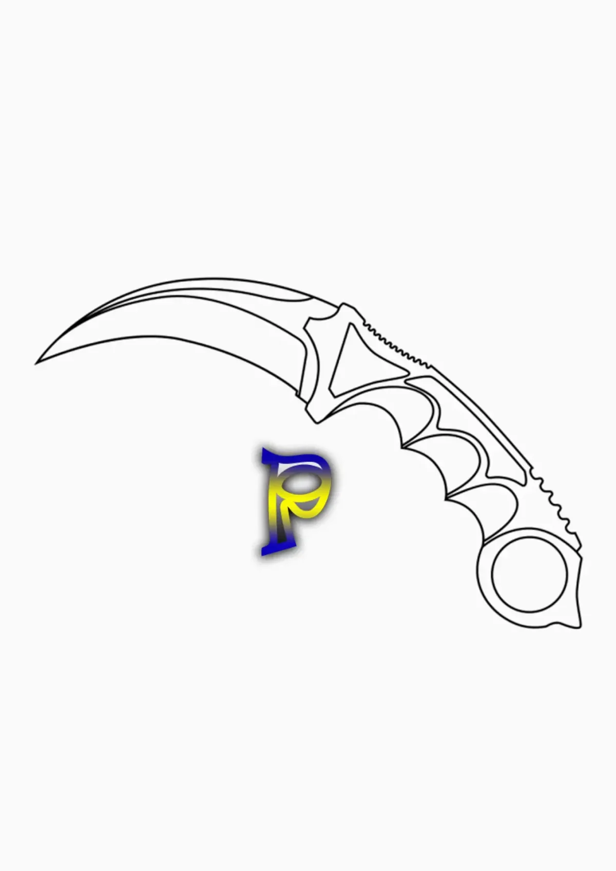 Karambit CS go чертеж