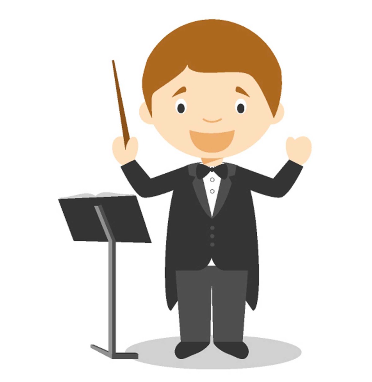 Руки дирижера нарисованные