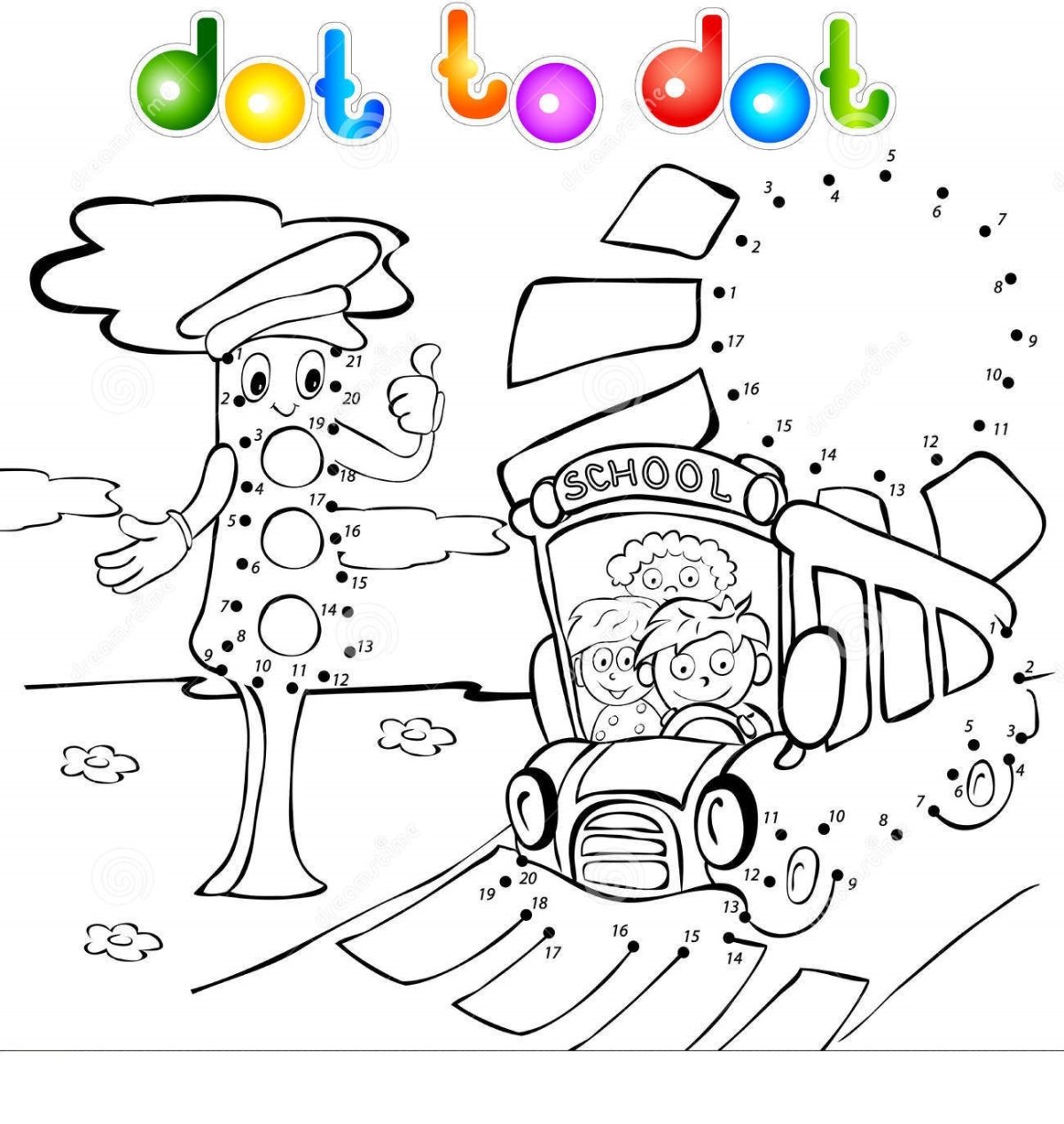 Светофор раскраска для малышей