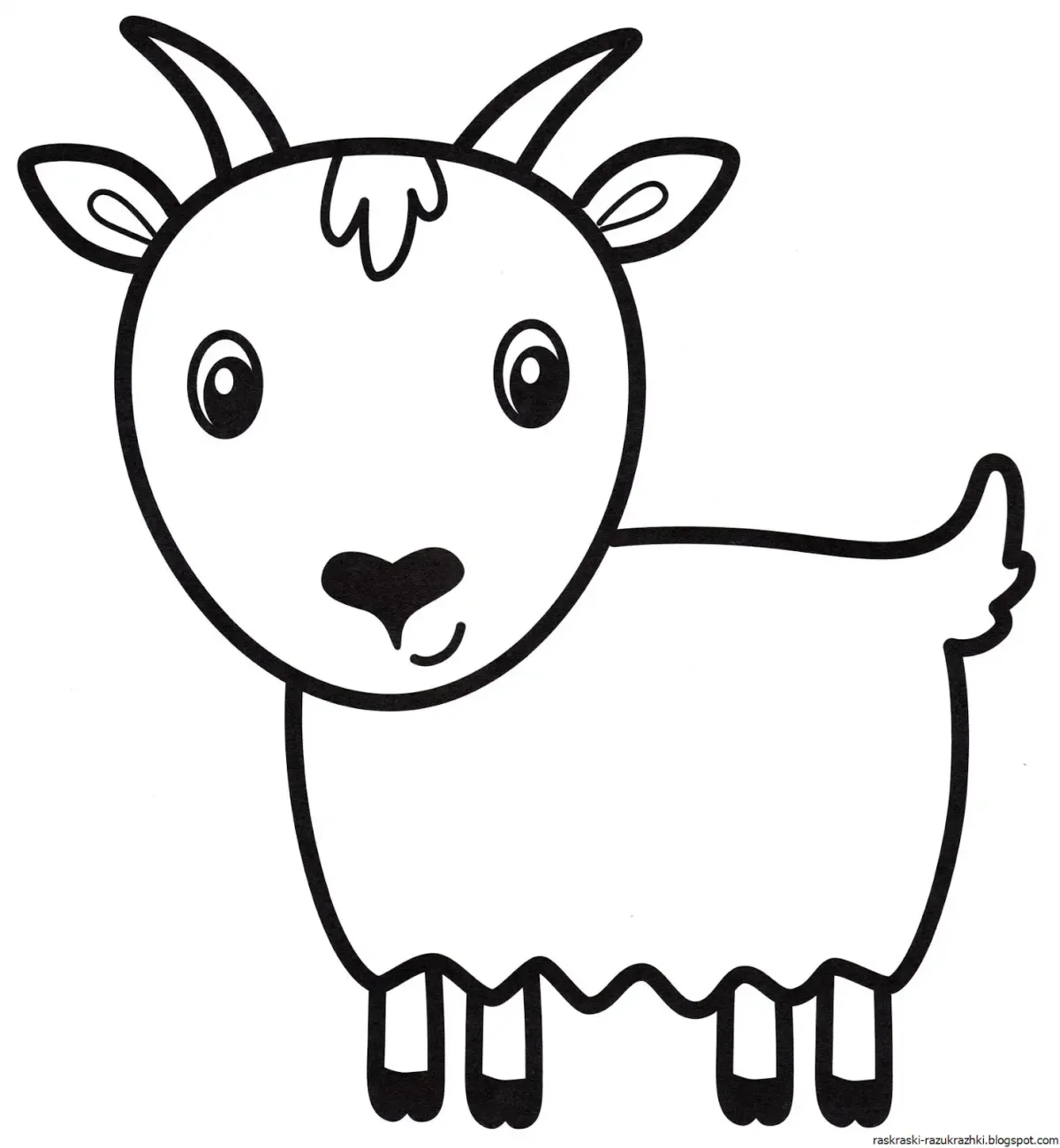 Козлёнок раскраска для детей