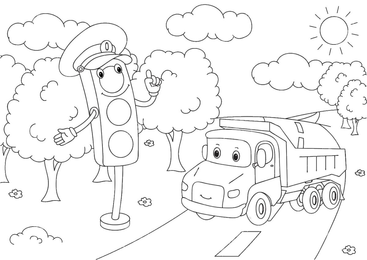 В стране Светофории раскраска