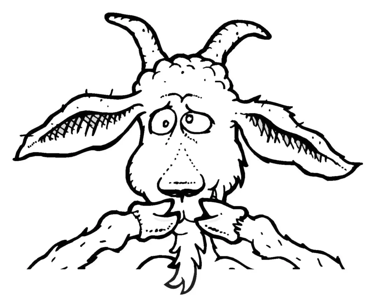 Сложные раскраски козочка