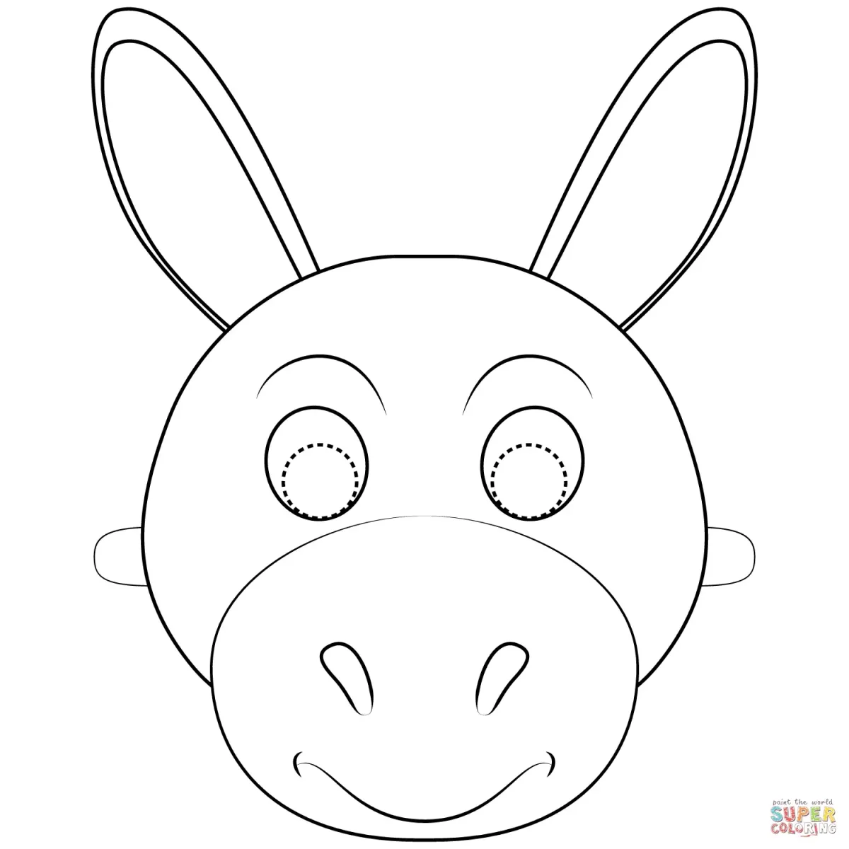 Маска ослика на голову