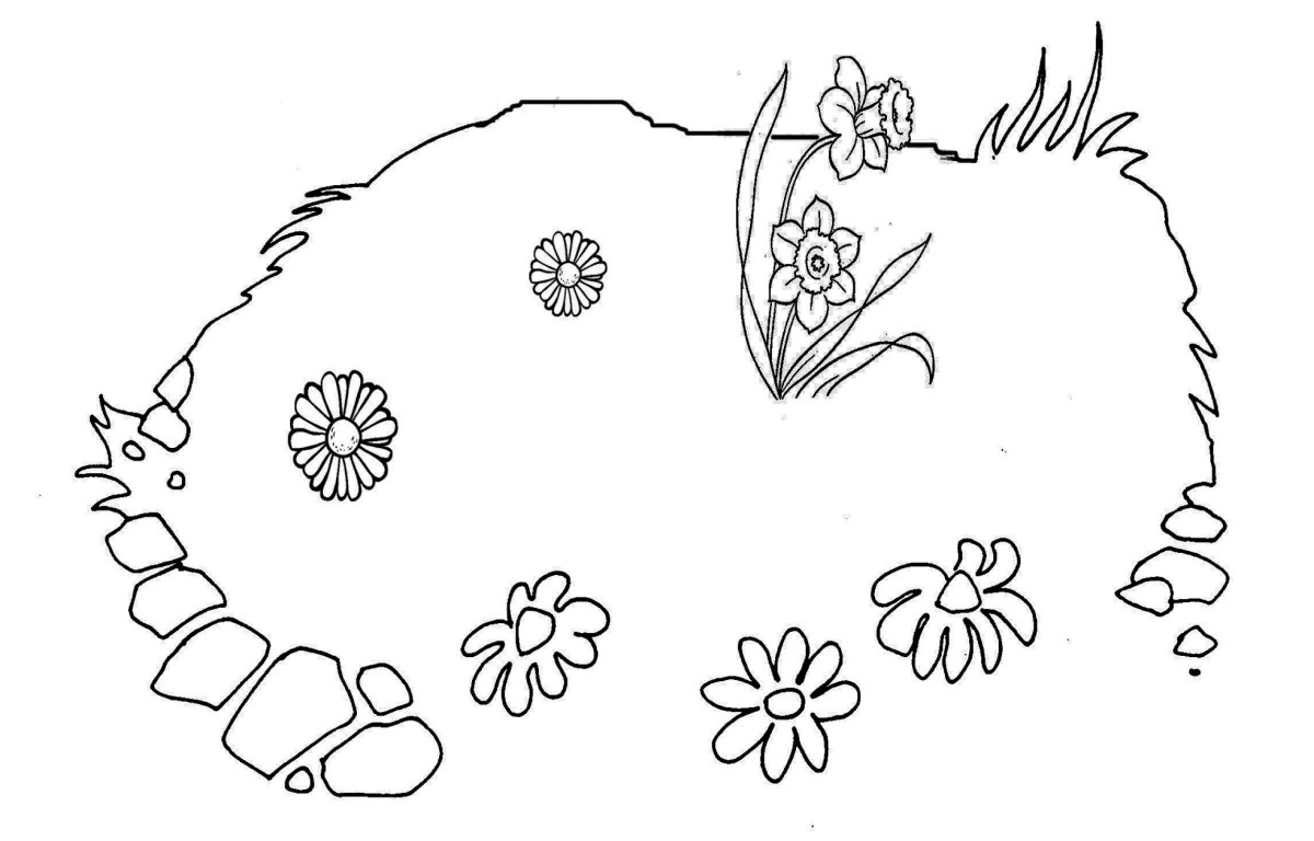 Поляна раскраска